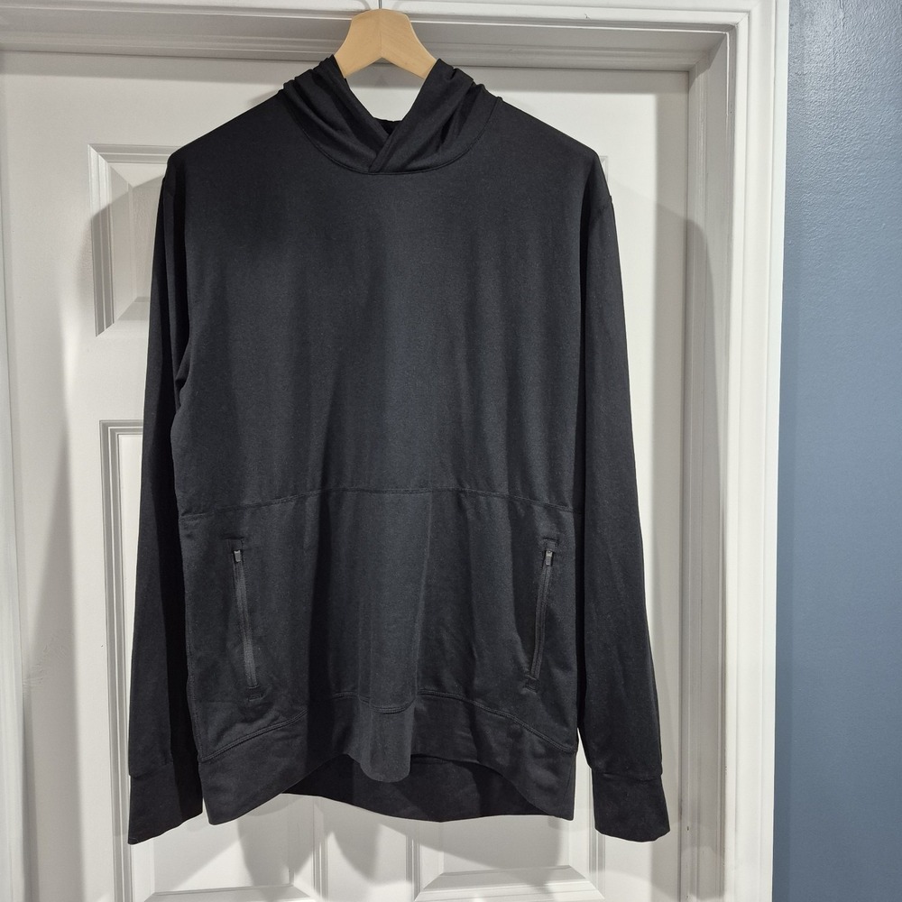 Vuori Hoodie Mens XL Black Ponto Performance Pullover Lounge Soft Lightweight